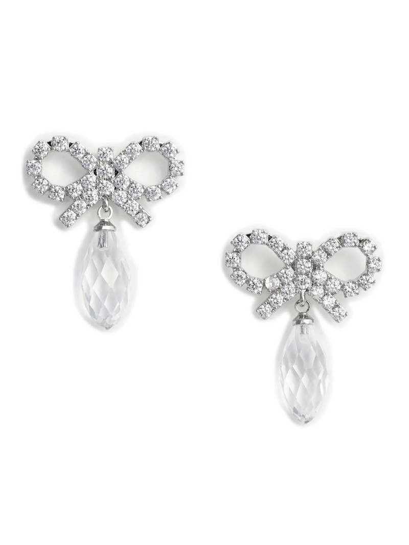 Self-portrait Bow Crystal-embellishment Earrings 1