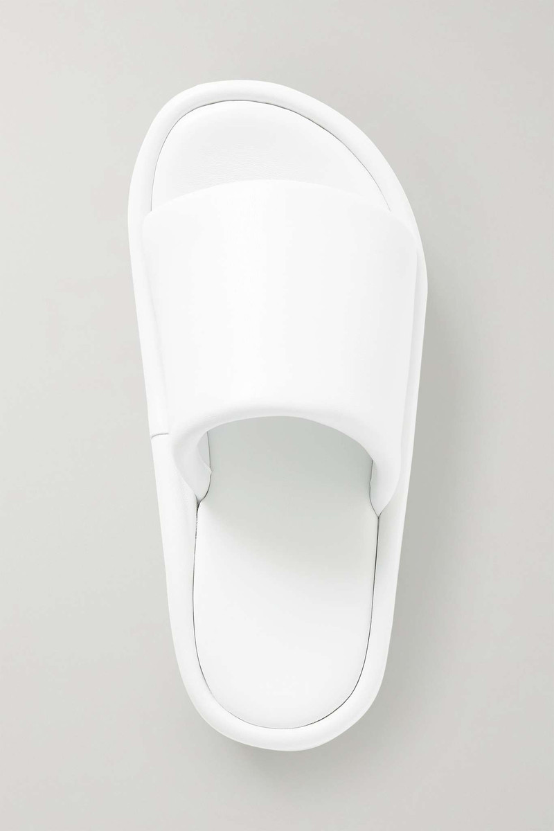 Rise leather platform slides 5