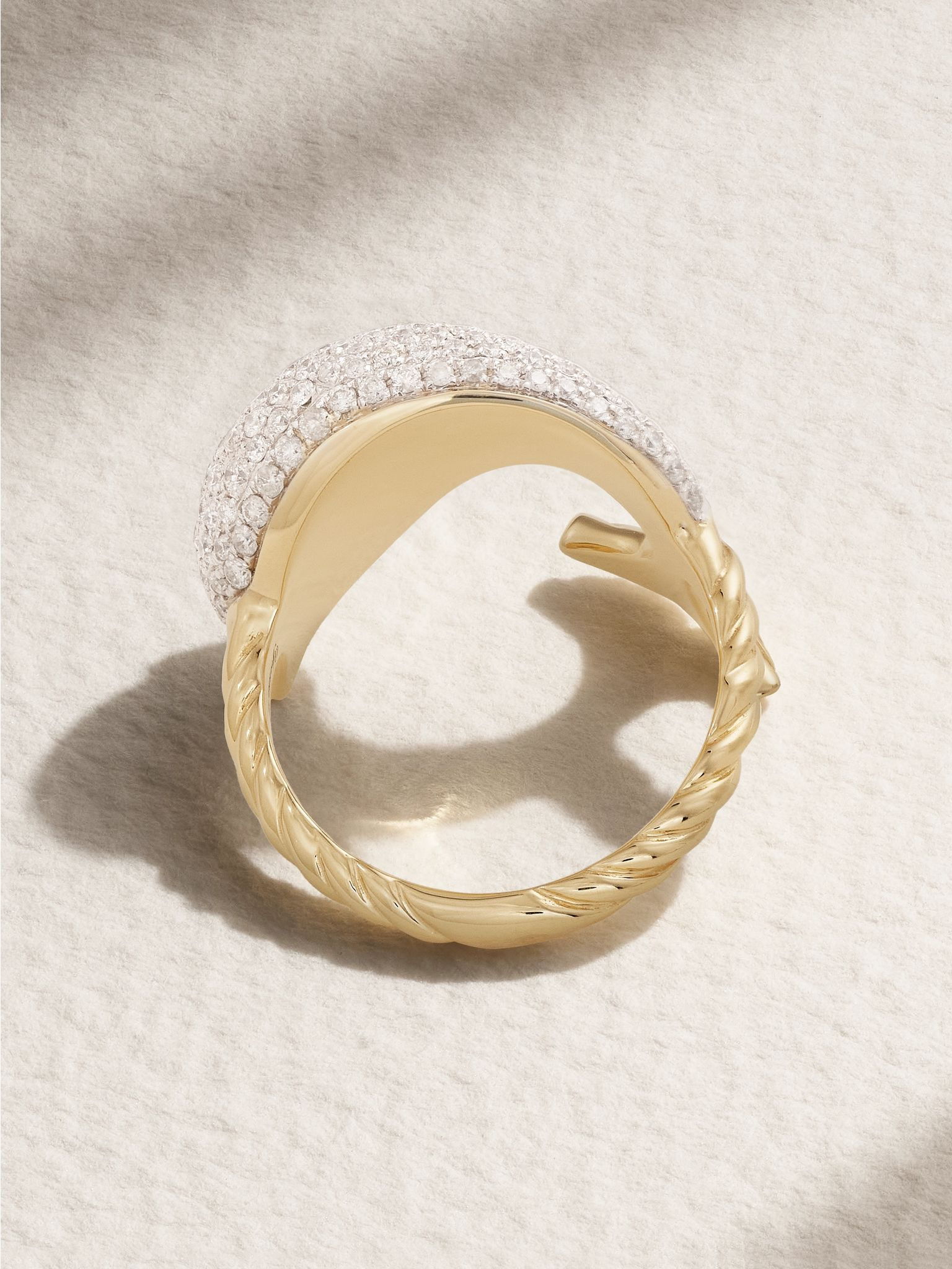 18-karat gold diamond ring Gold - 3