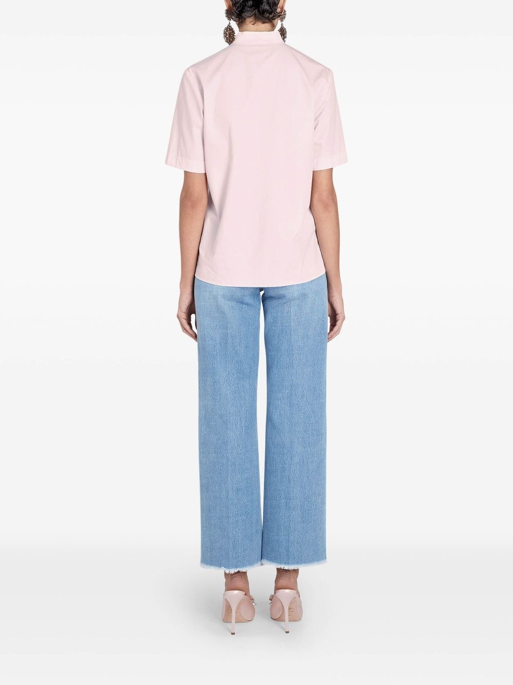 floral-appliqué shirt - 4