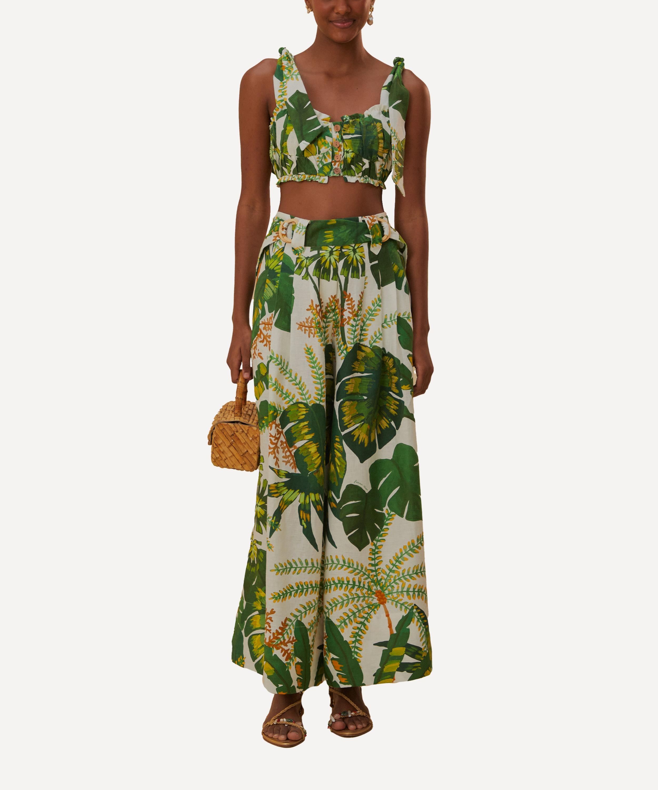 Tropical Forest Off-White Trousers - 2
