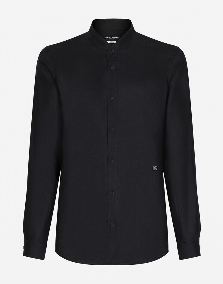 Linen Martini-fit shirt with DG hardware - 1