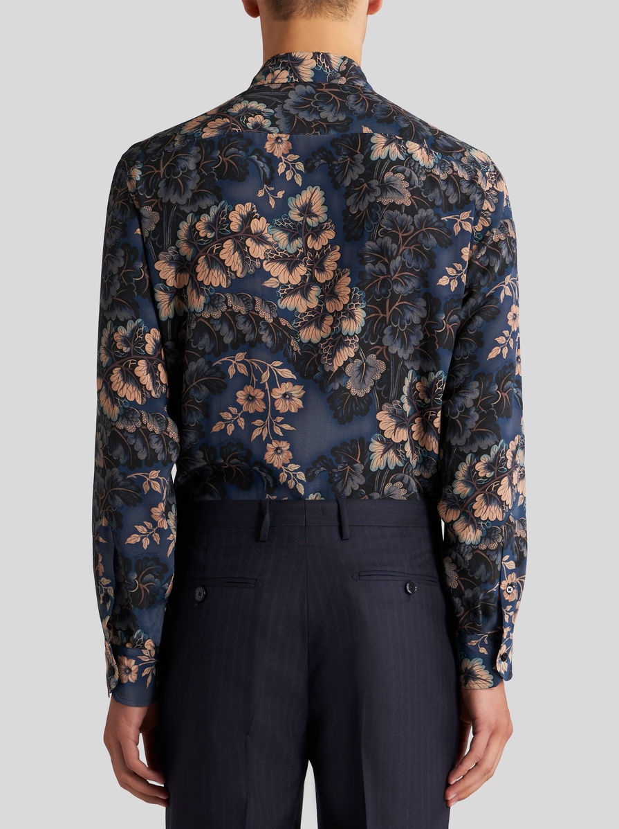 SILK SHIRT WITH FOLIAGE PRINT - 4