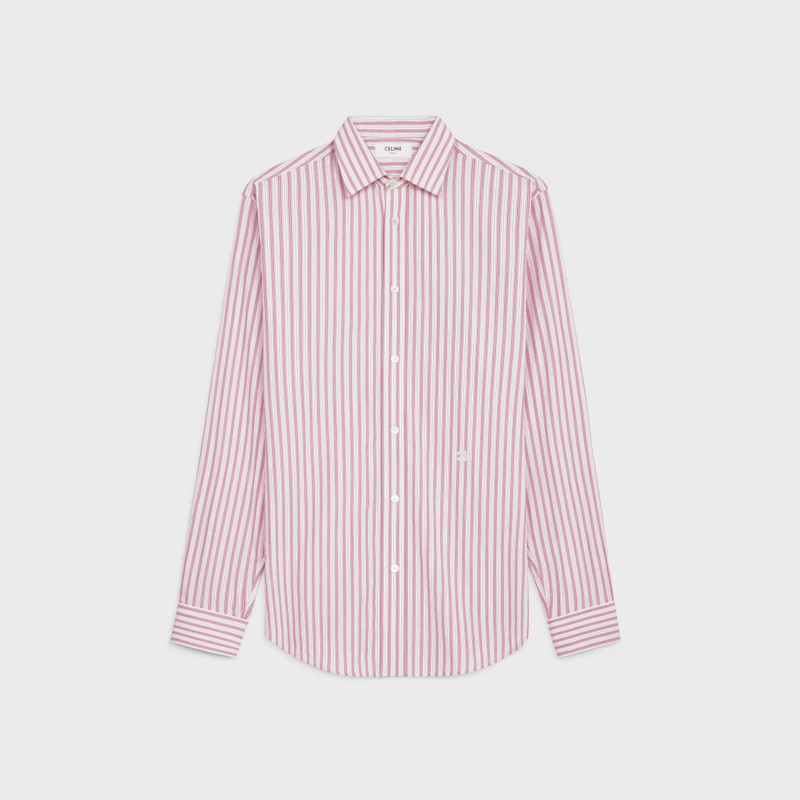loose shirt in striped cotton poplin 1