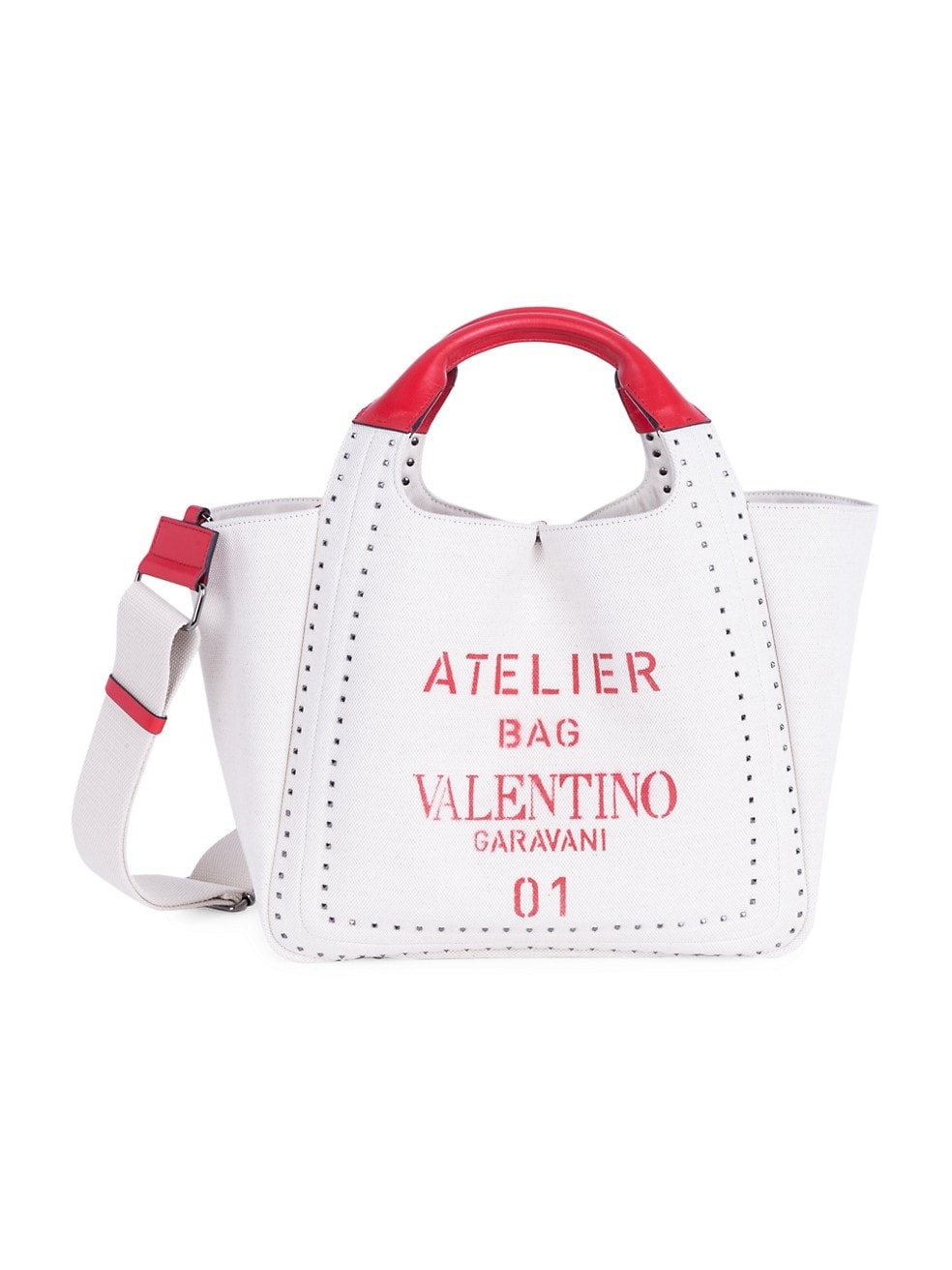 Valentino Garavani Small Atelier Metal Stitch Canvas Tote - 1