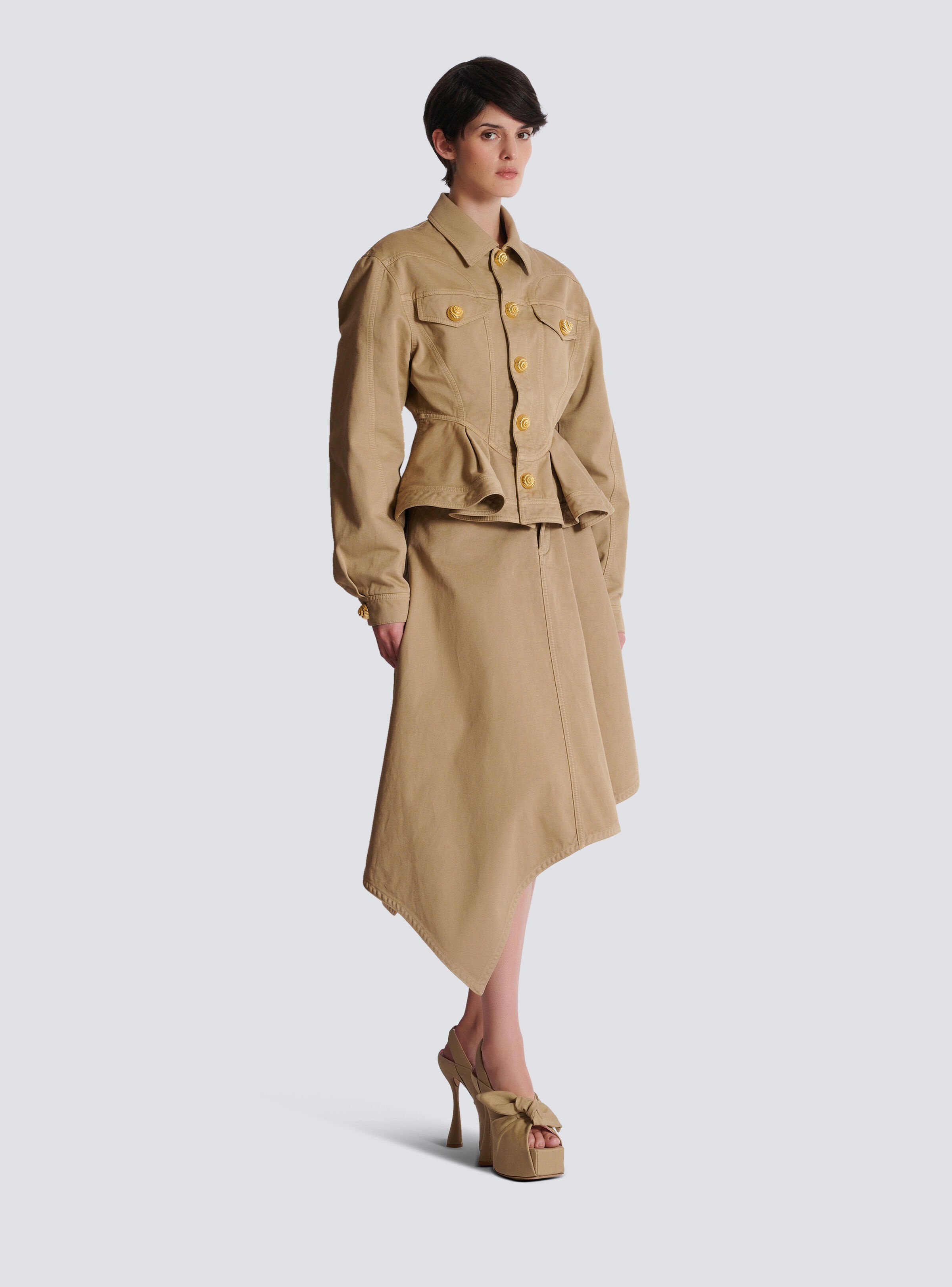 Ruffled cotton canvas jacket - 3