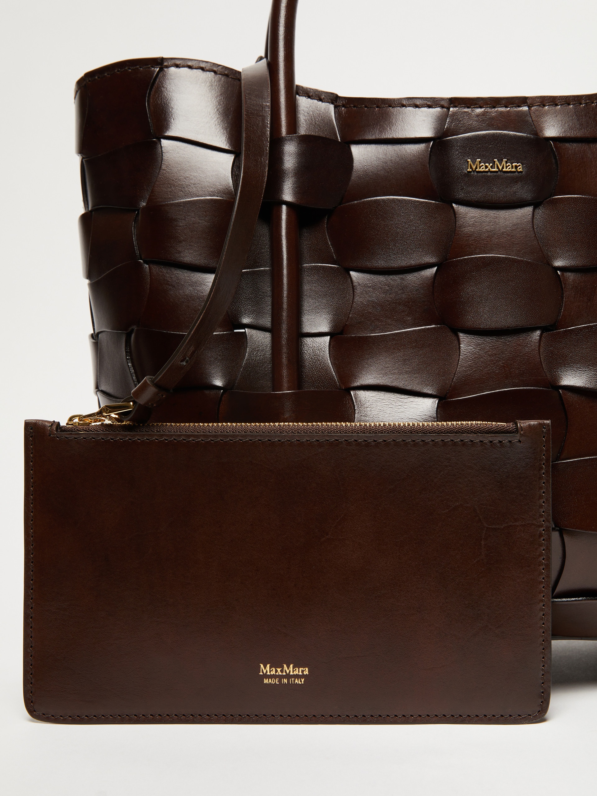 MARINEWEAVING Woven leather small Marine bag - 5