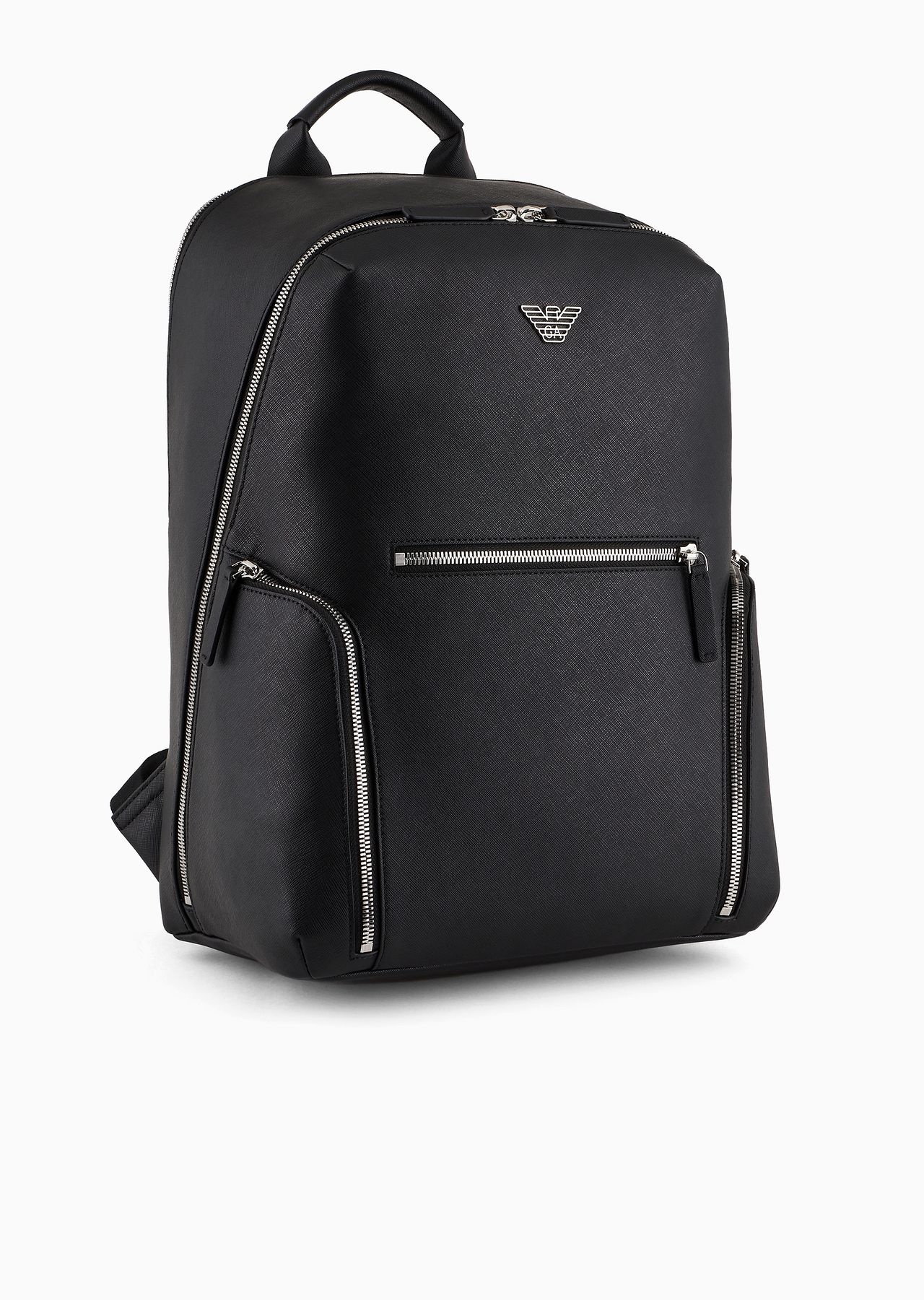 ASV regenerated Saffiano leather backpack with eagle plate - 2