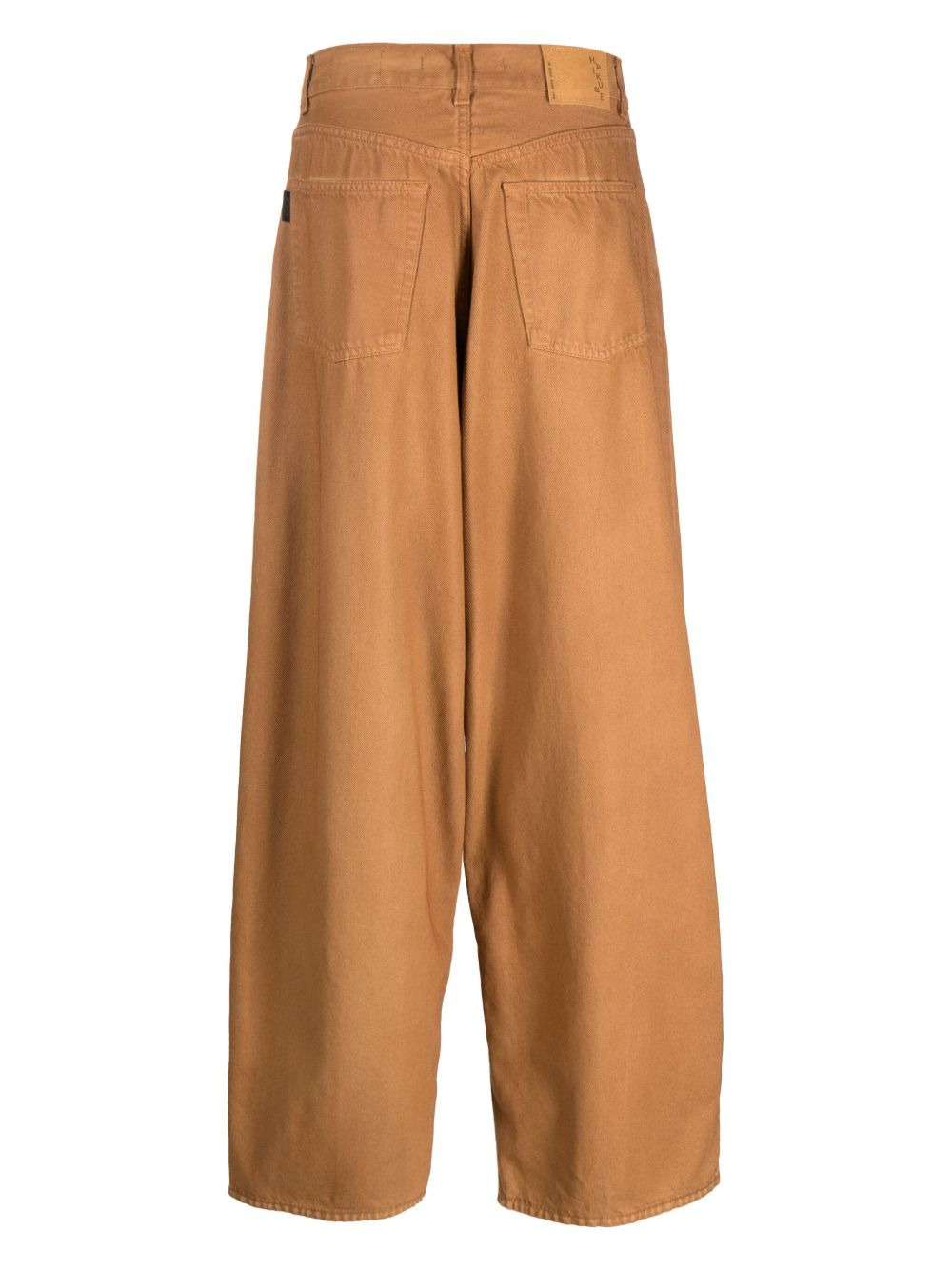 logo-patch straight-leg trousers - 2