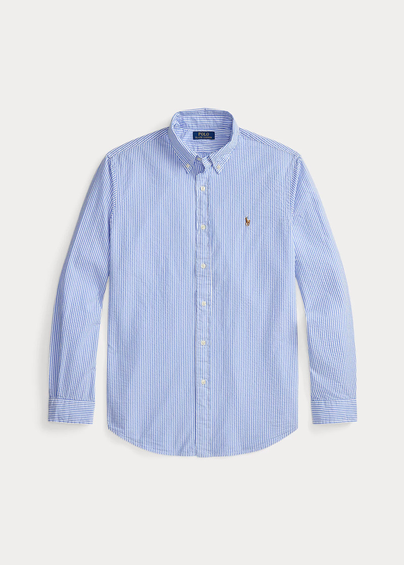 Classic Fit Striped Seersucker Shirt 1