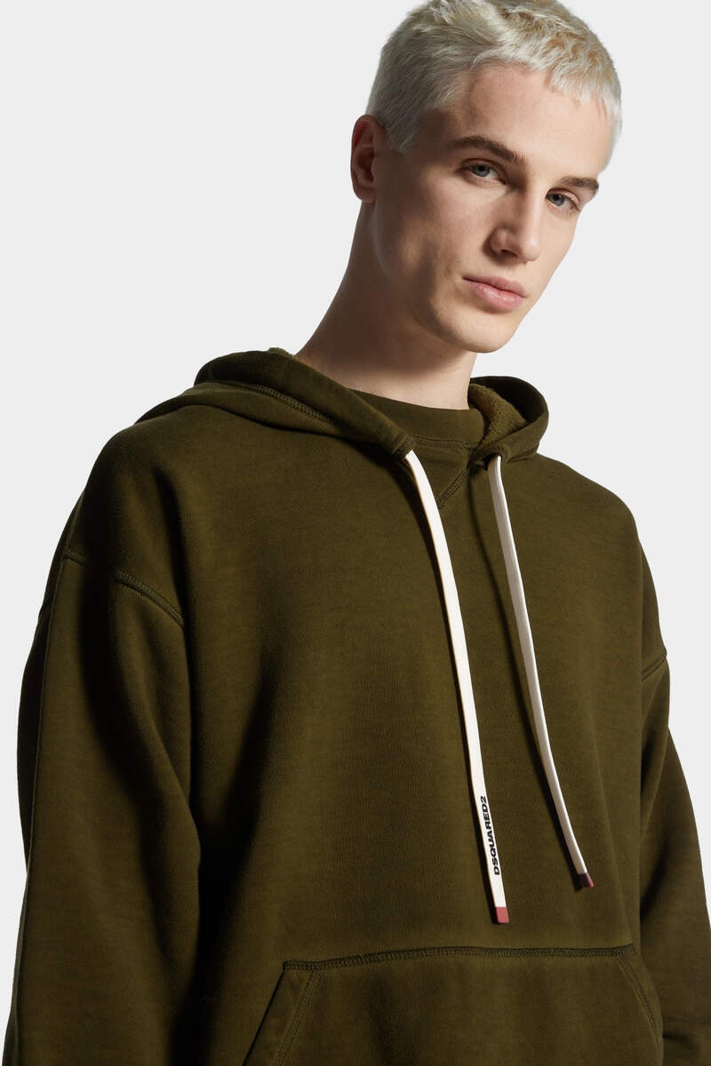 RELAX FIT LOGO DRAWSTRING HOODIE - 5