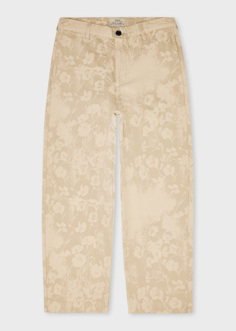 Paul Smith + Lee® Beige Jacquard Tapered Trousers 1