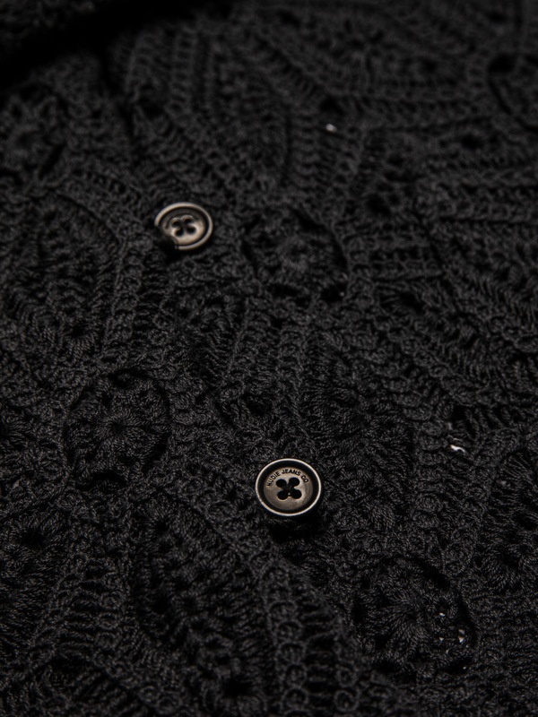 Anita Crochet Cardigan Black - 5