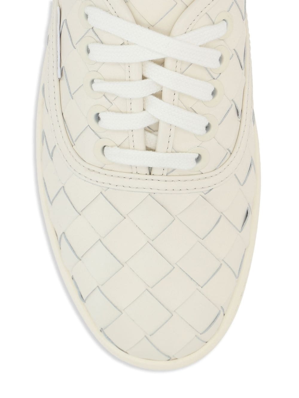 interwoven leather sneakers - 4