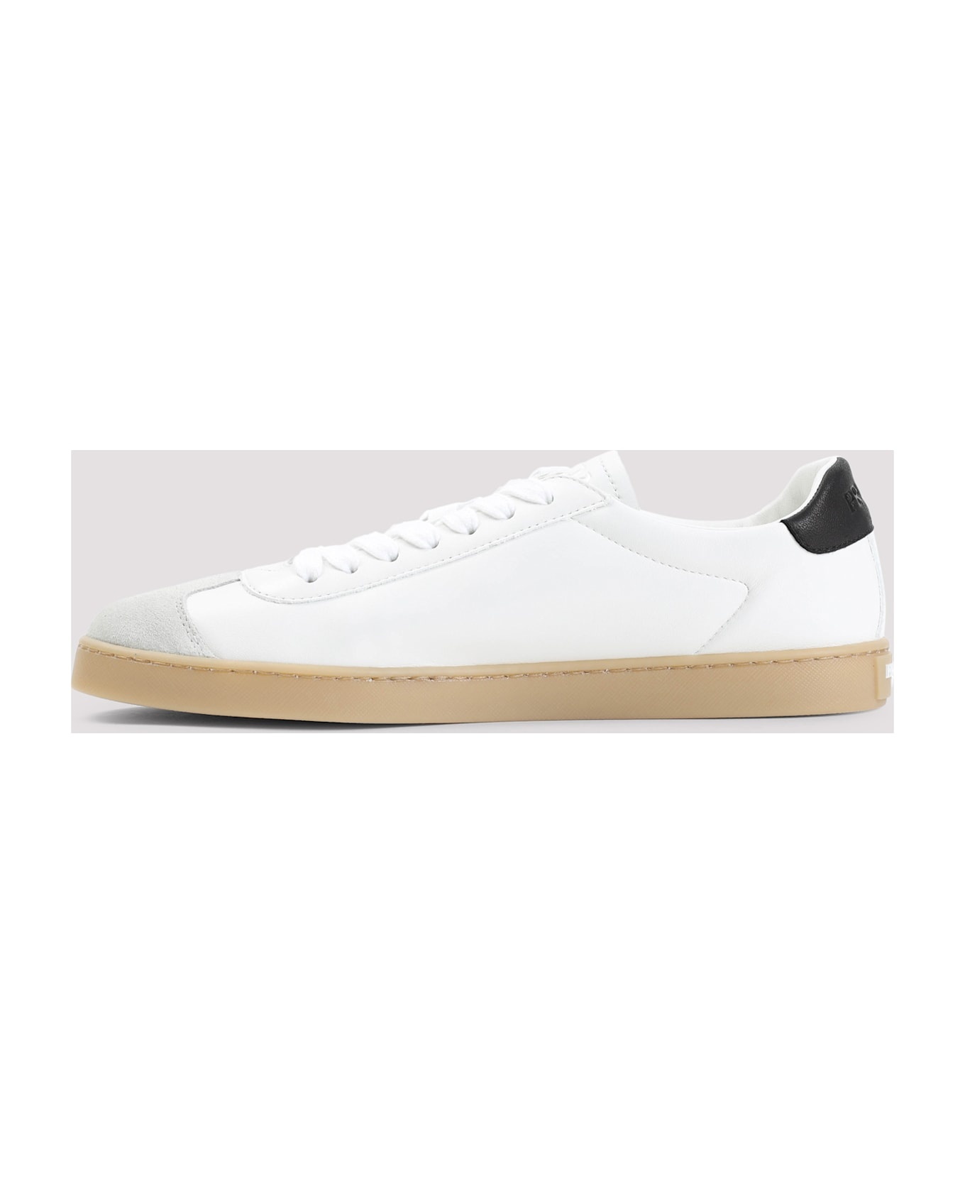 White Napa Leather Sneakers - 4