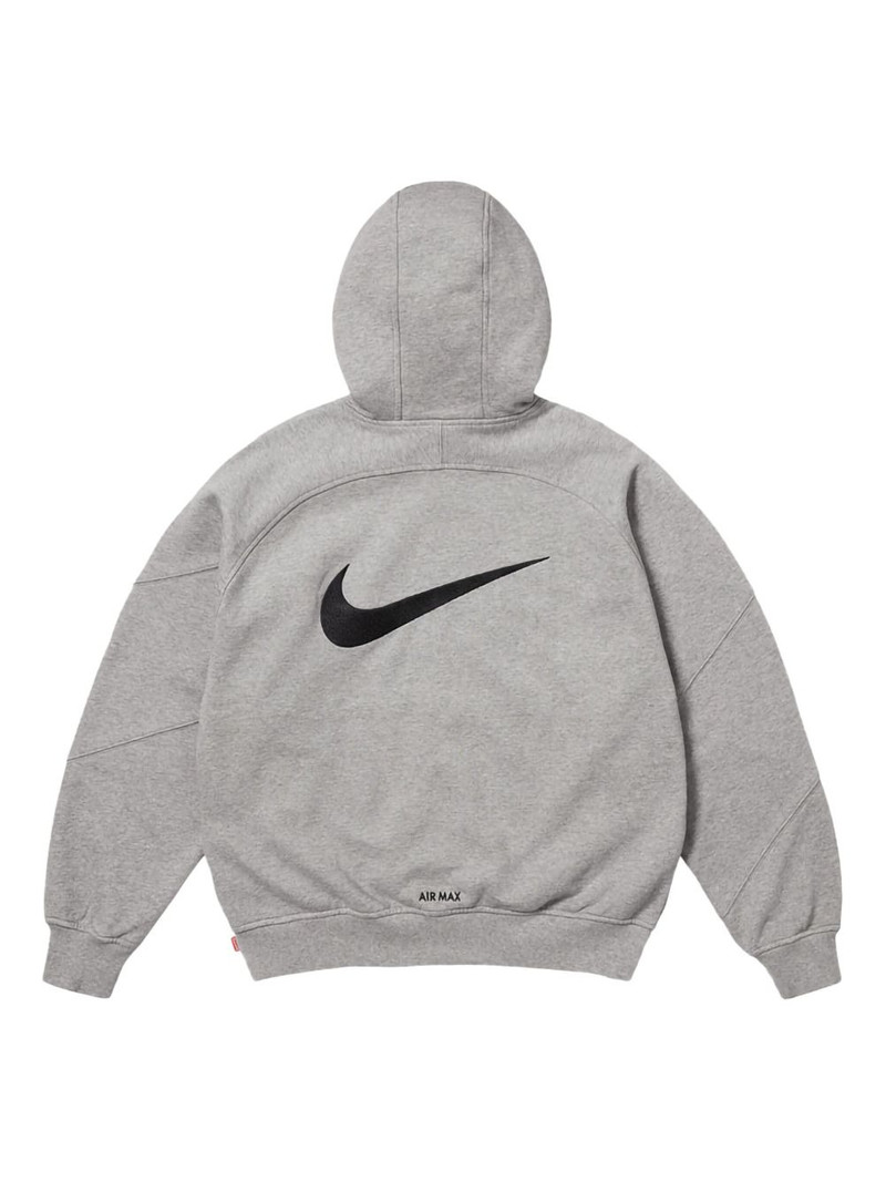 Supreme x Nike "SS25 - Grey" zip-up hoodie outlook