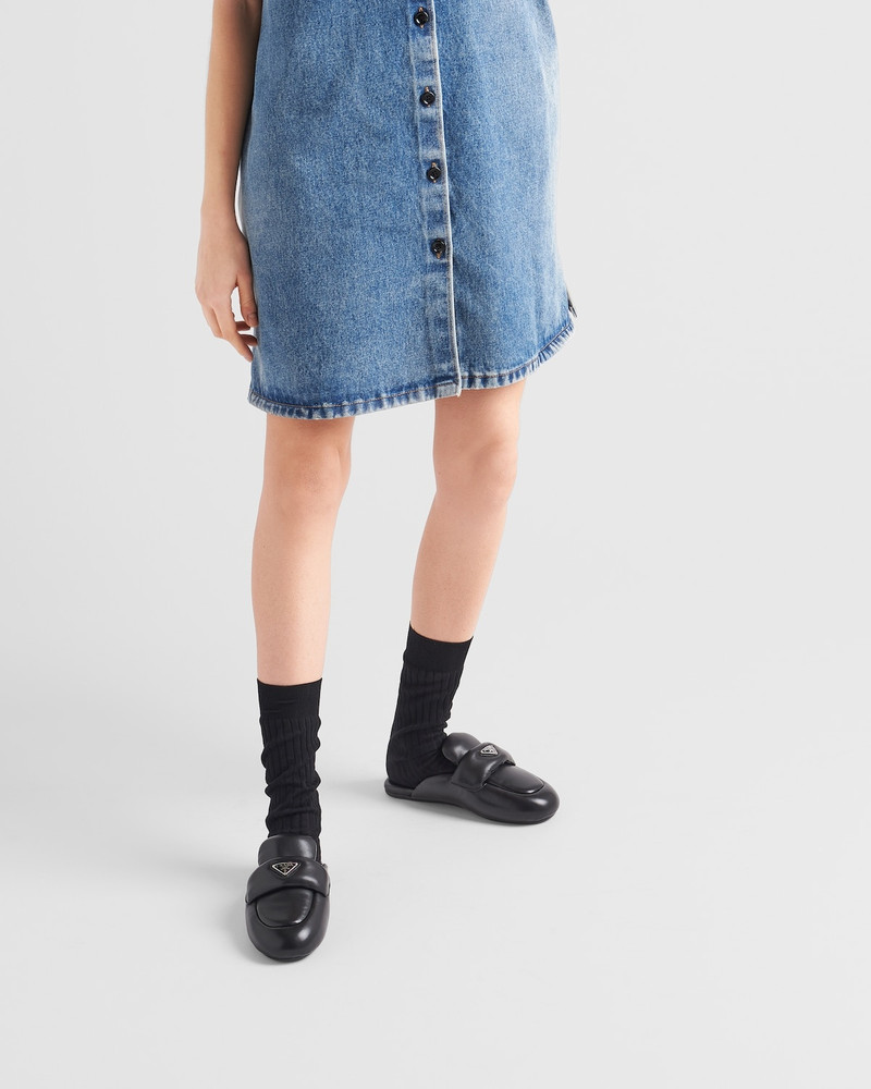 Prada Soft padded nappa leather sabots outlook