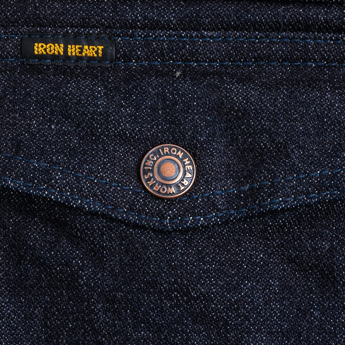 IHJ-122-IND 14oz Broken Twill Selvedge Denim Work Jacket - Indigo - 9