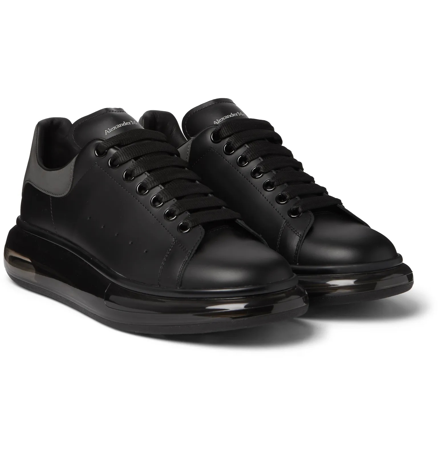 Exaggerated-Sole Reflective-Trimmed Leather Sneakers - 9