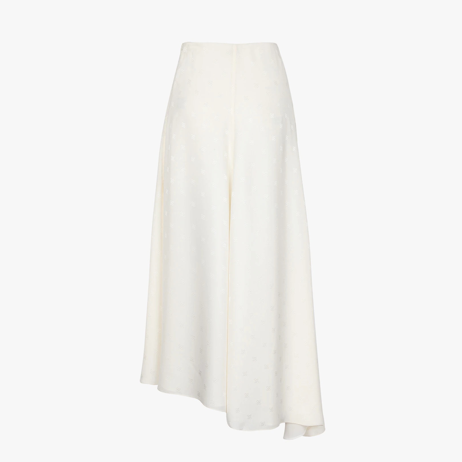 Cream crêpe de Chine skirt - 2