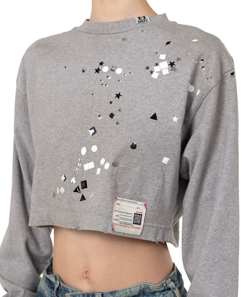 Embellished Cropped Long Sleeve T-shirt 21