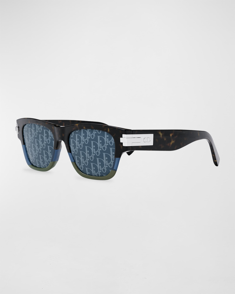 Men's Logo-Lens Square Sunglasses 1