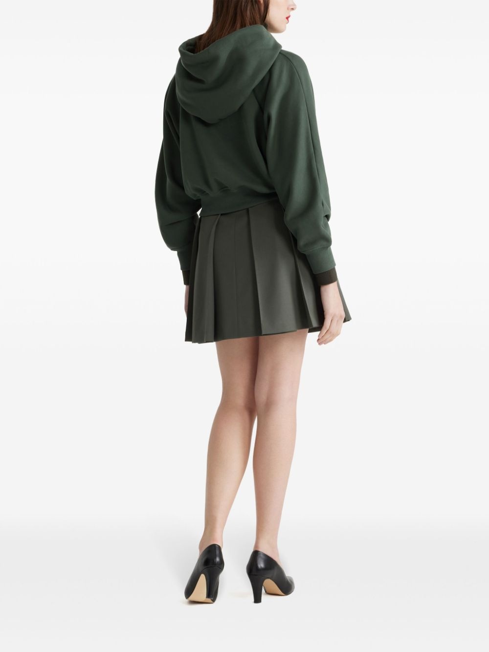 technical-wool pleated mini skirt - 3