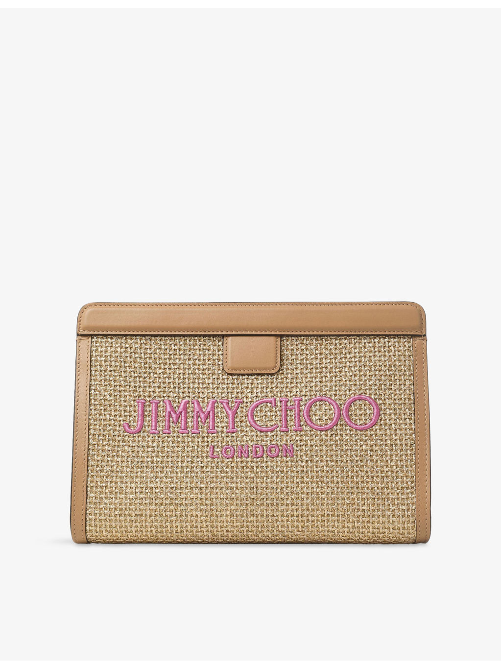 Avenue Metallic Raffia Pouch - 1