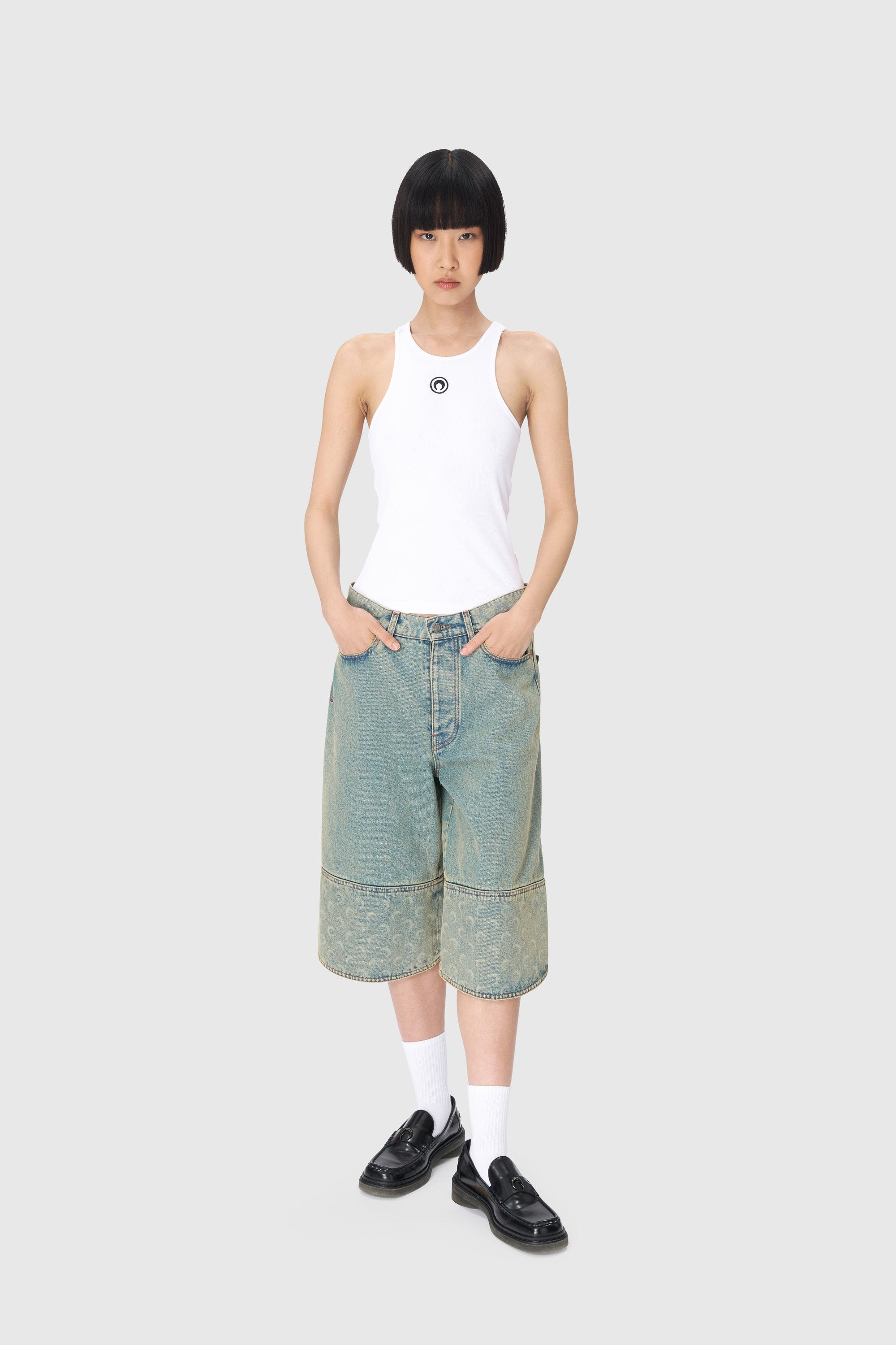 Moon Laser Denim Bermudas - 2