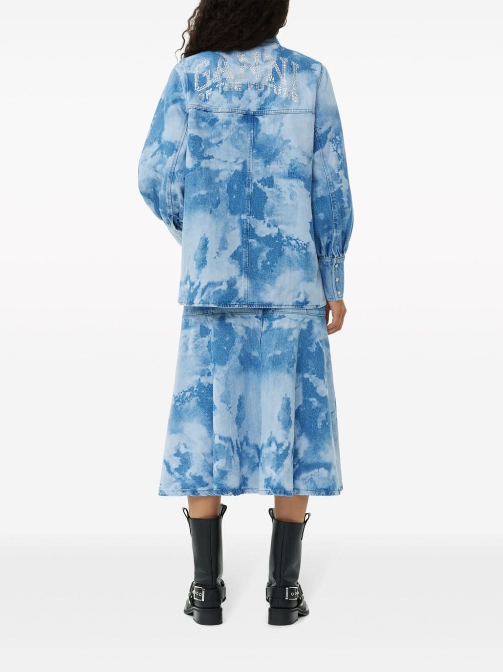 bleach-wash denim shirt - 4