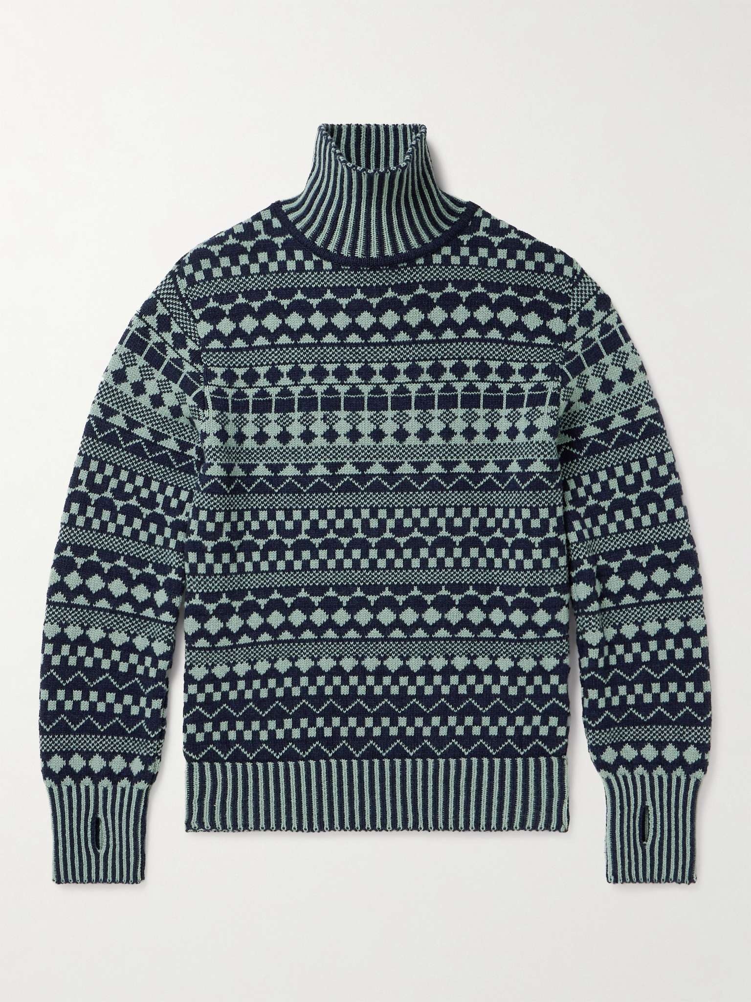Talbot Wool-Jacquard Rollneck Sweater - 1