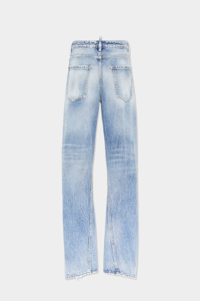 LIGHT DIAGONALE WASH D2 TWISTED JEANS - 2