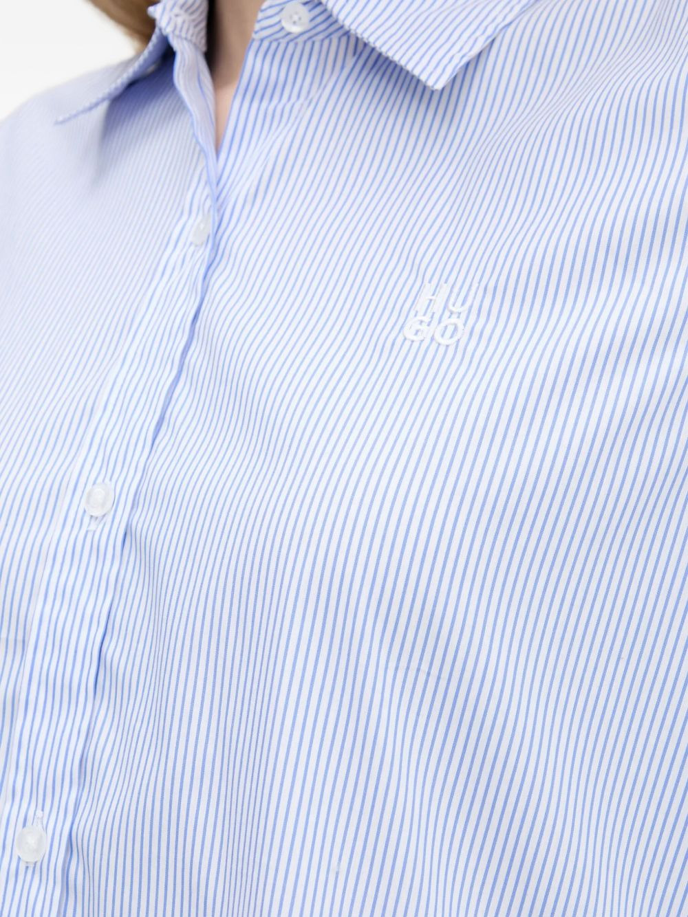 striped button-down shirt - 5