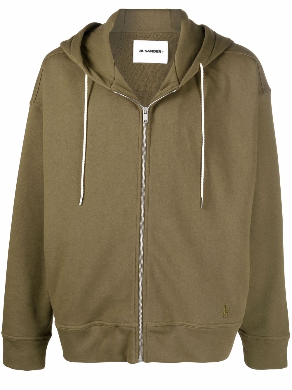 zip-up cotton hoodie - 1