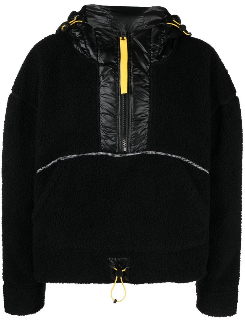 x Pyer Moss Teddy logo-patch fleece hoodie 1