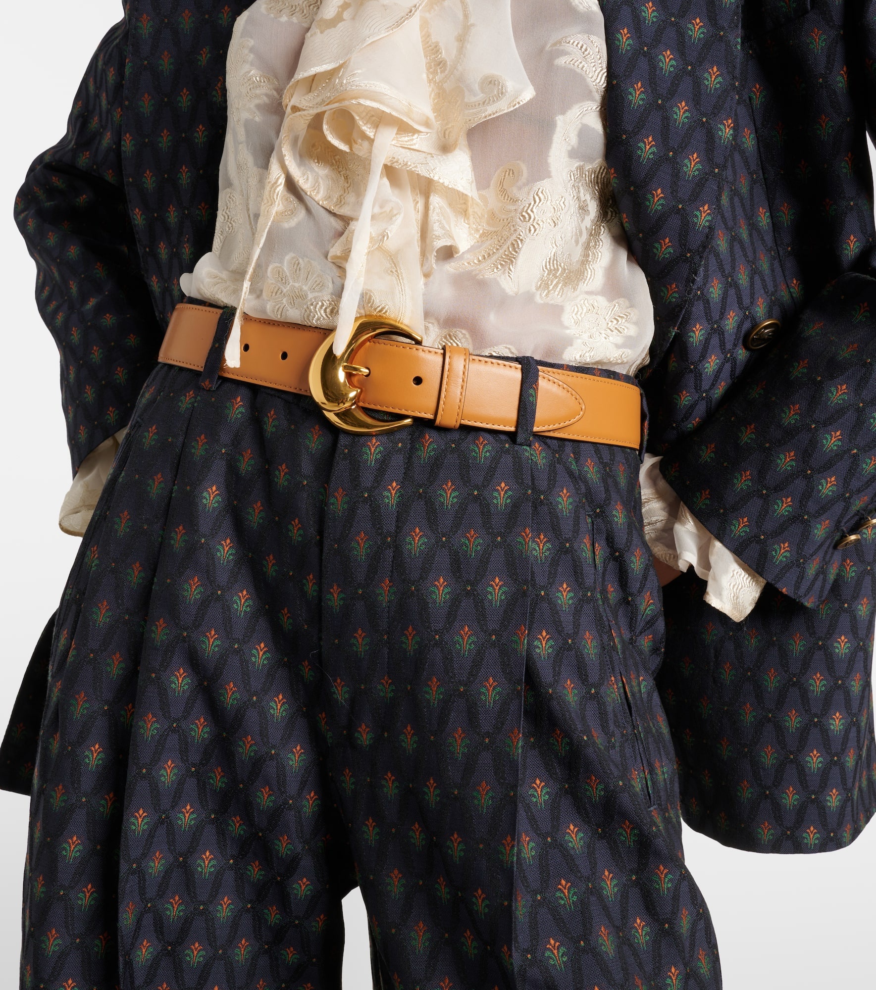 Paisley leather belt - 2
