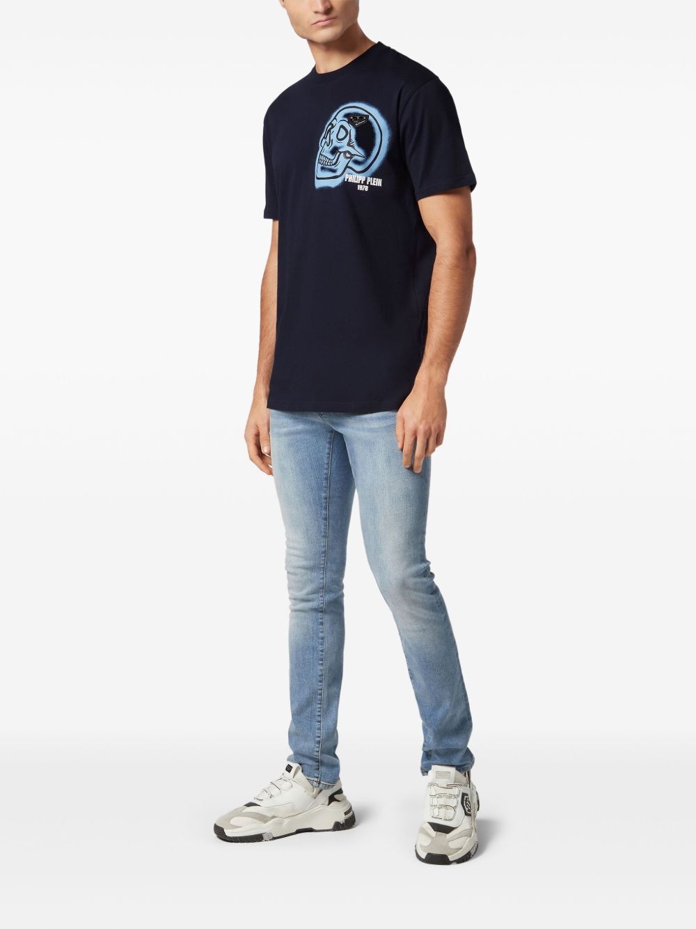 Skull-print round-neck T-shirt - 2