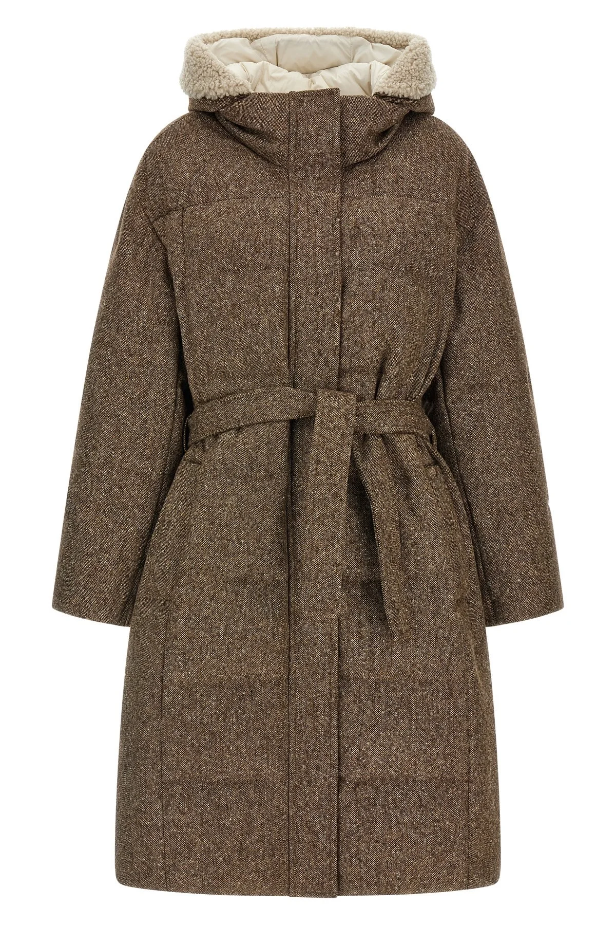 'Shiny Zipper Pull' Down Jacket - 1