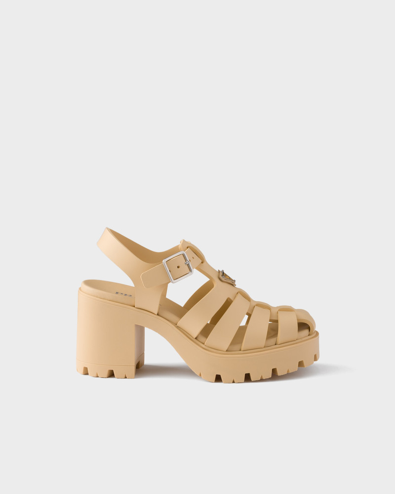 Prada Rubber platform sandals outlook