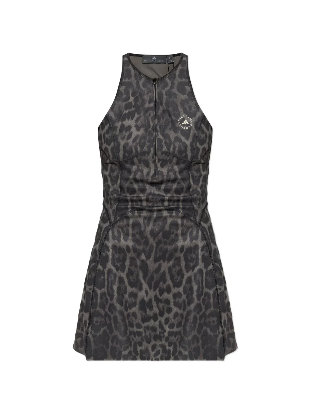 x Stella McCartney leopard-print cut-out mini dress - 1