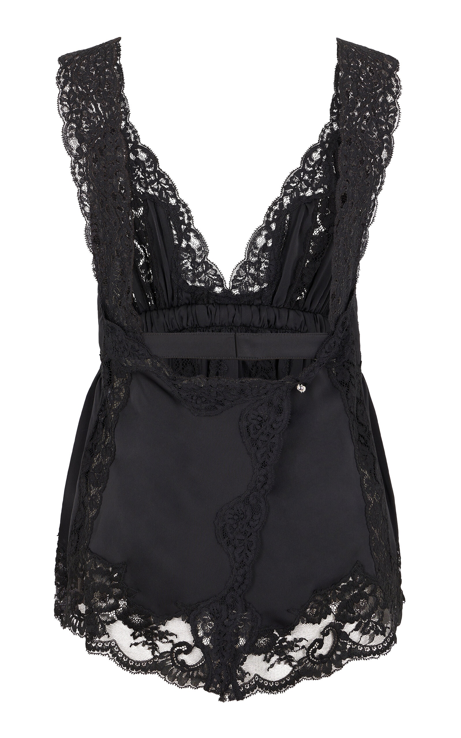 Lace-Detailed Top black - 2