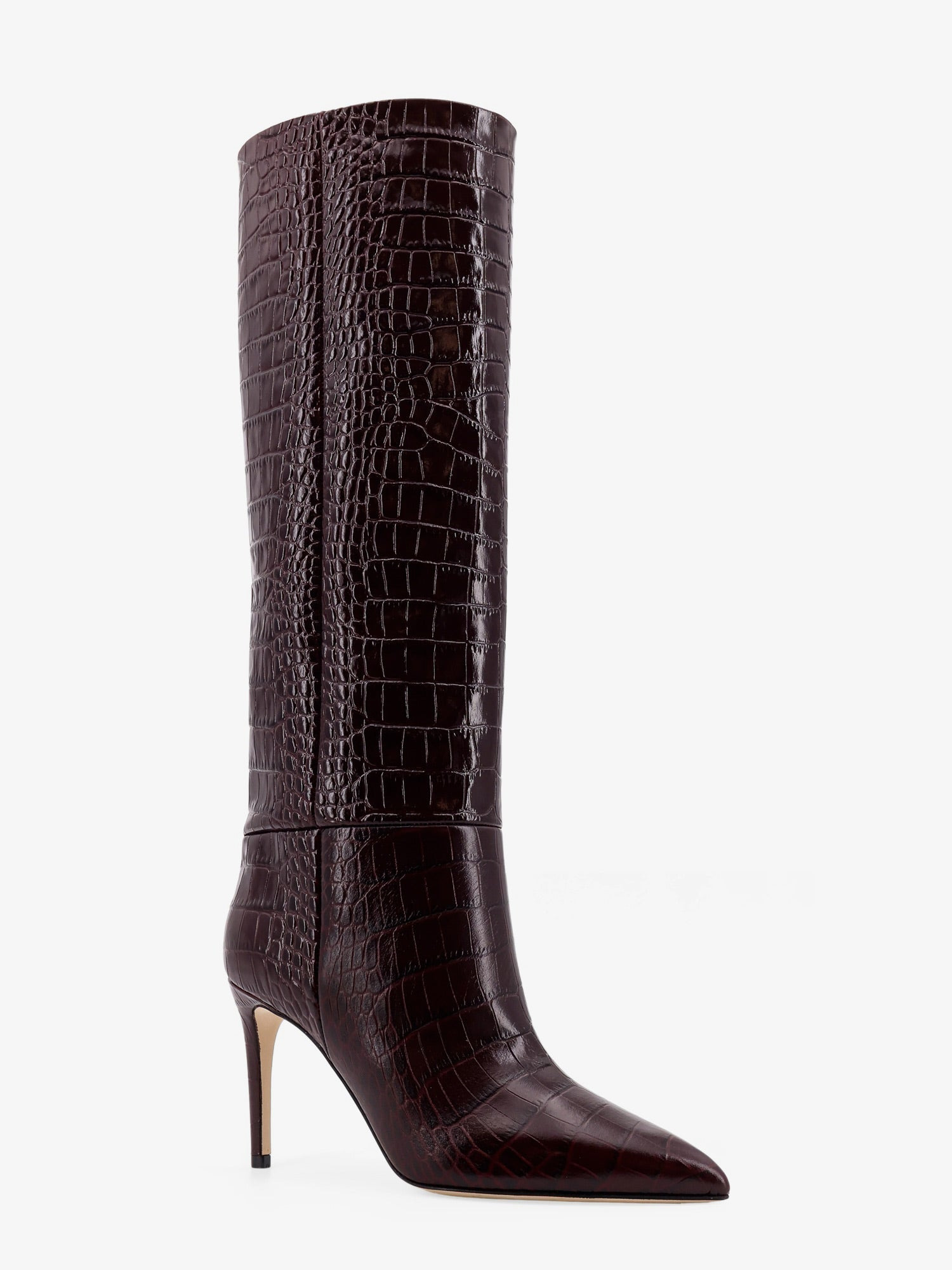 Paris Texas Stiletto Embossed Croco Leather Boots - 2