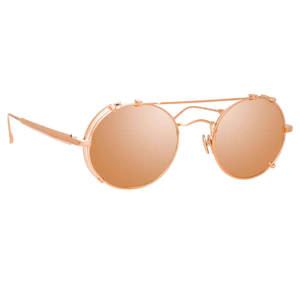 JIMI OVAL SUNGLASSES IN ROSE GOLD - 3