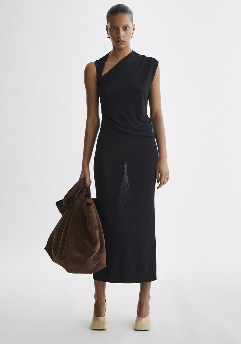 SAMANTHA Asymmetric neckline sleeveless top 3