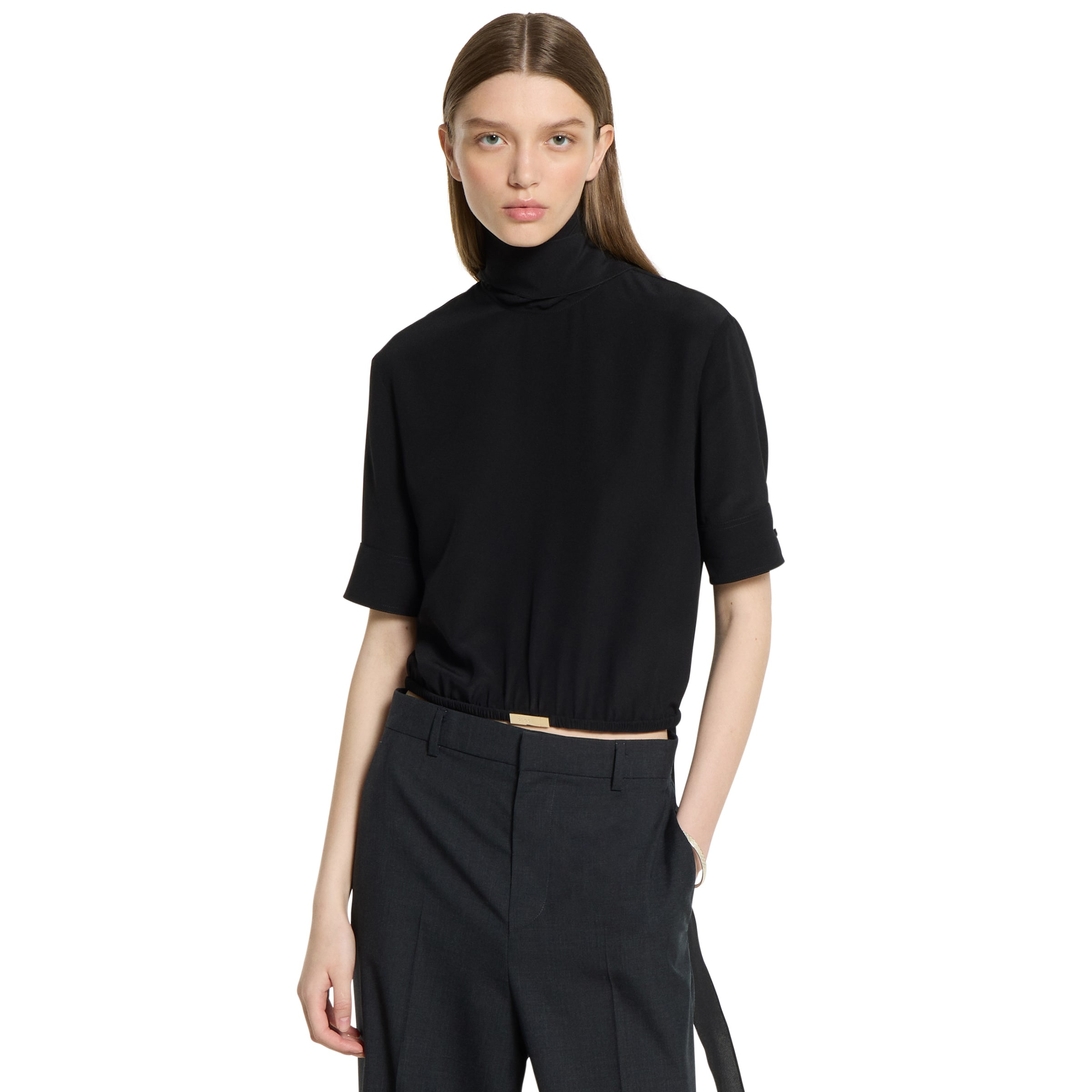 Silk crêpe de chine top - 3