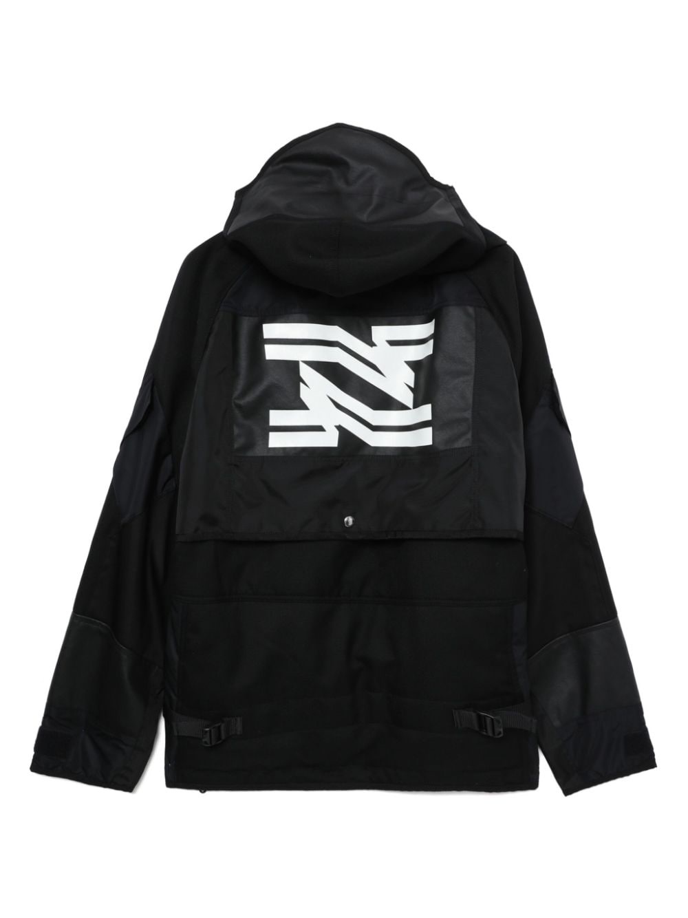logo-print hooded jacket - 6