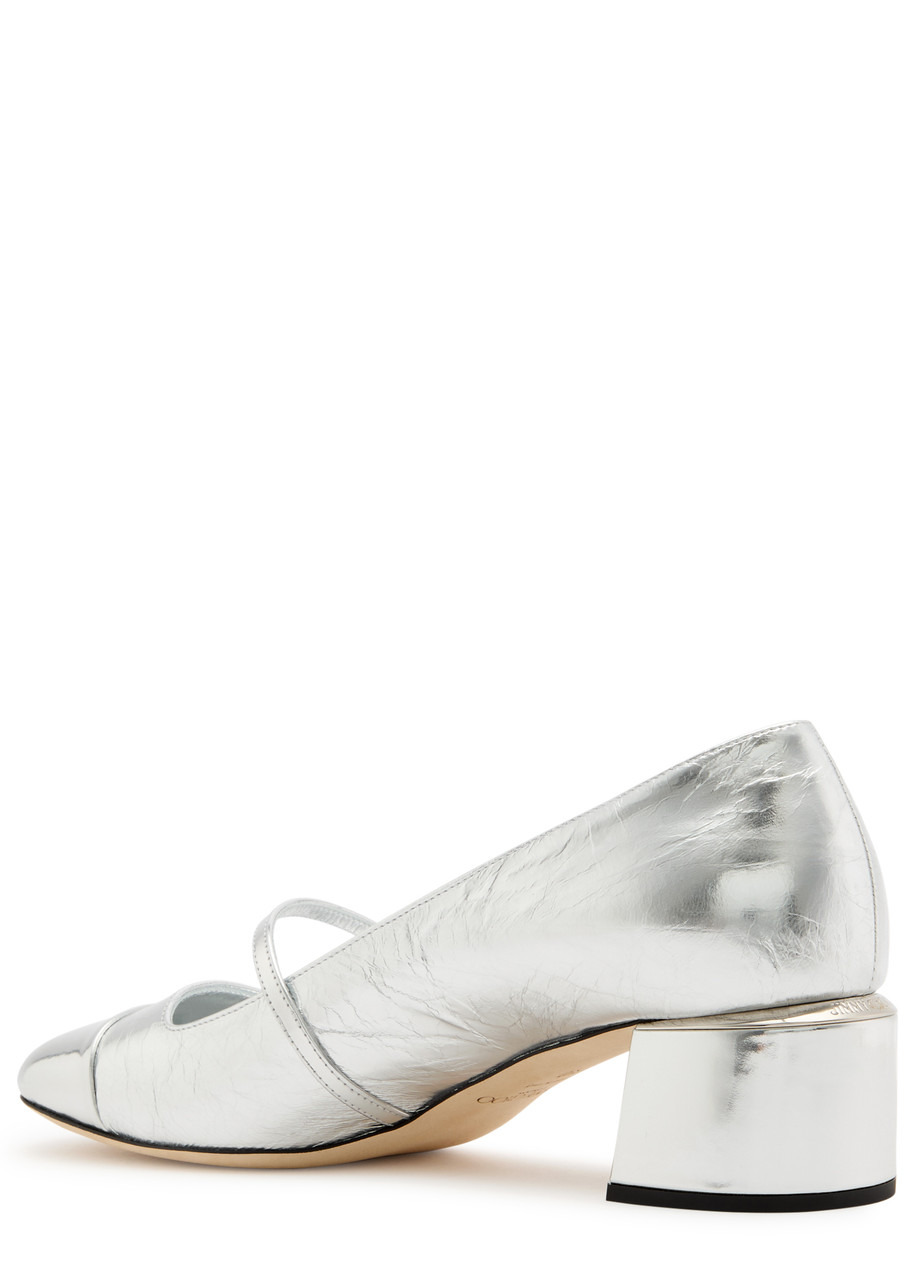 Jimmy Choo Elisa 45 Metallic Leather Pumps - 2