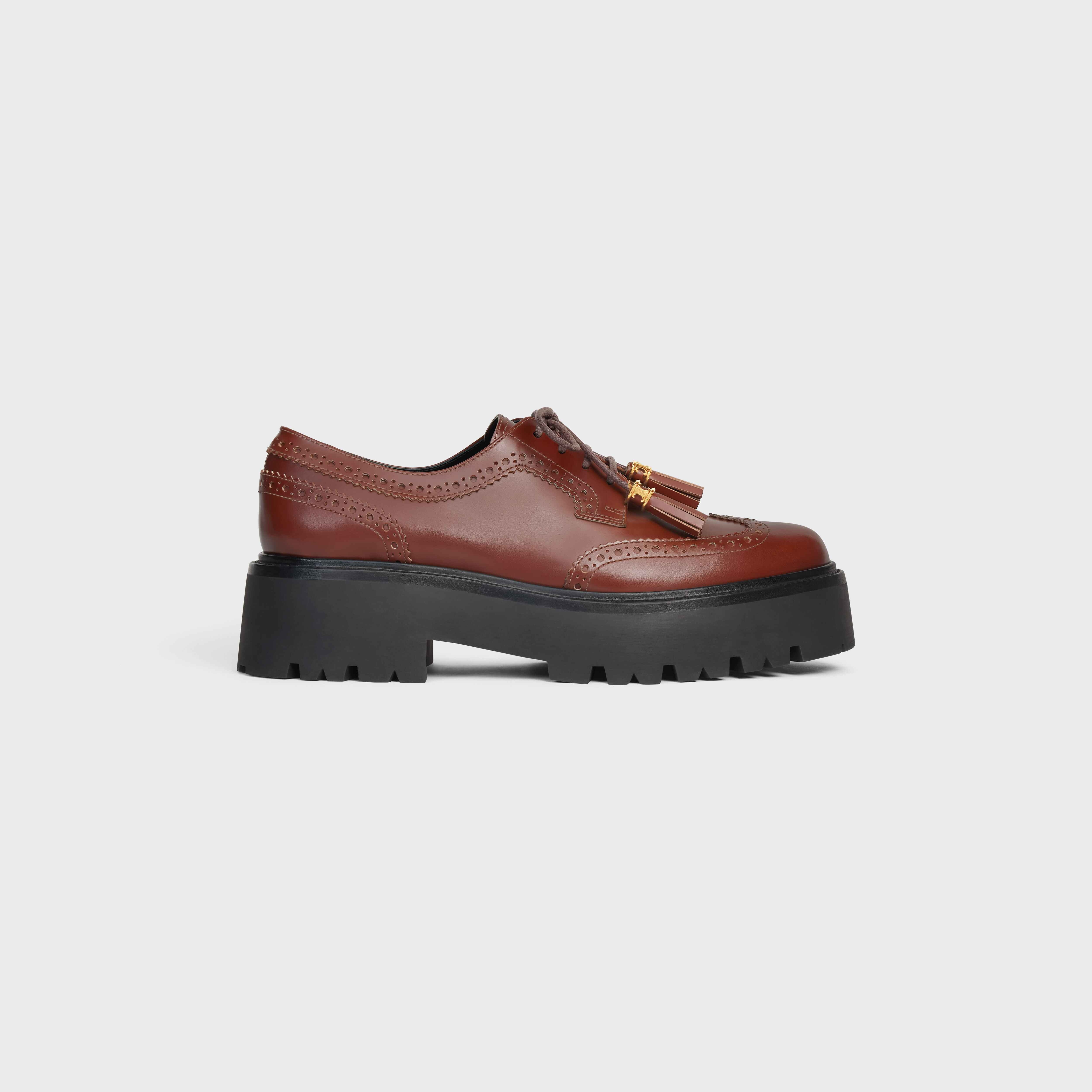 CELINE BULKY BROGUE DERBY in POLISHED BULL - 1