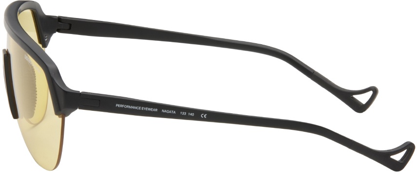 Black 'Nagata' Speed Blade Sunglasses - 3