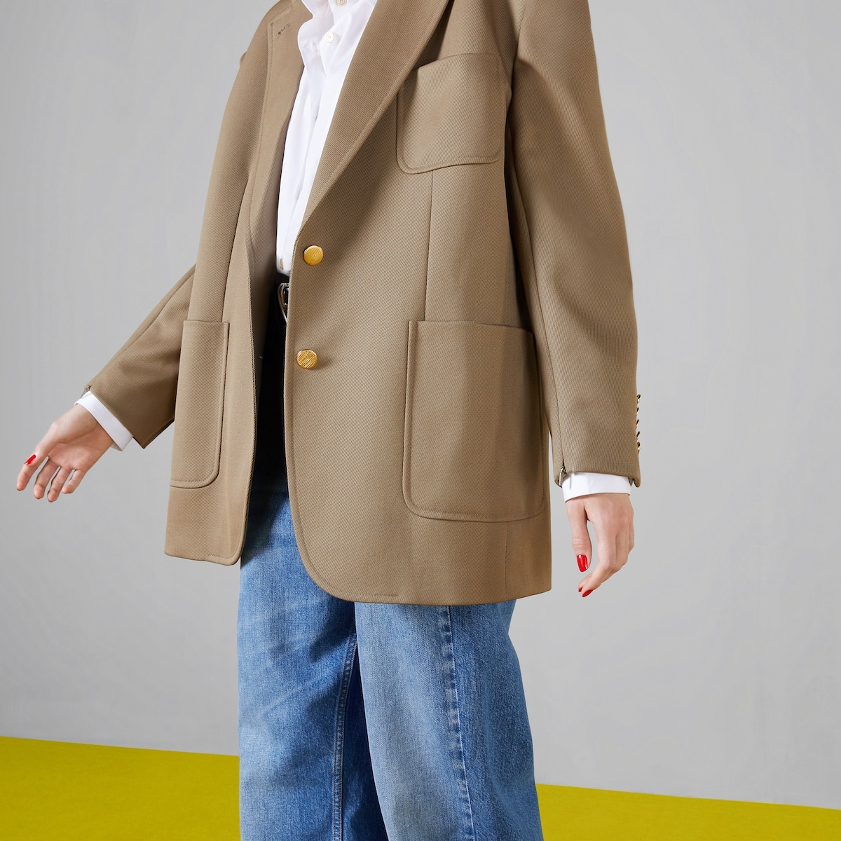 Shop GUCCI 2023 SS Wool silk Horsebit formal jacket (716893ZAKIT1000) by  Sollevante17